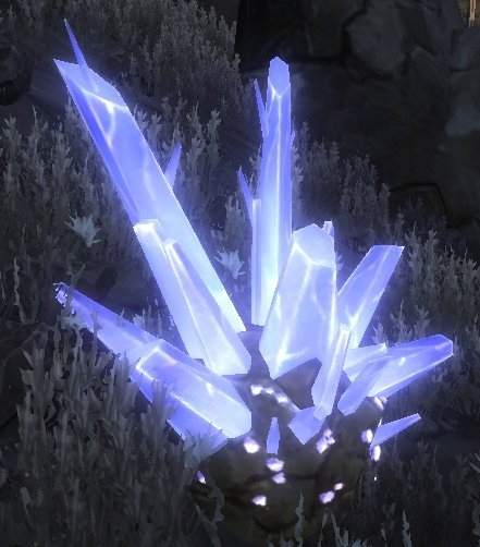 Solid Blue Crystal Formation