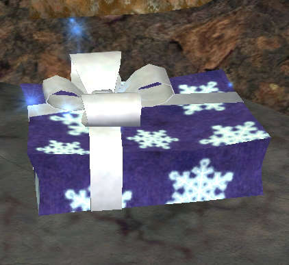 blue and white gift box