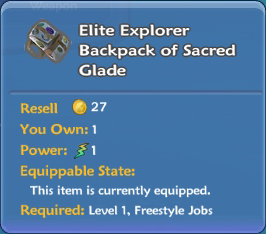 Elite Explorer Backpack of Sacred Glade