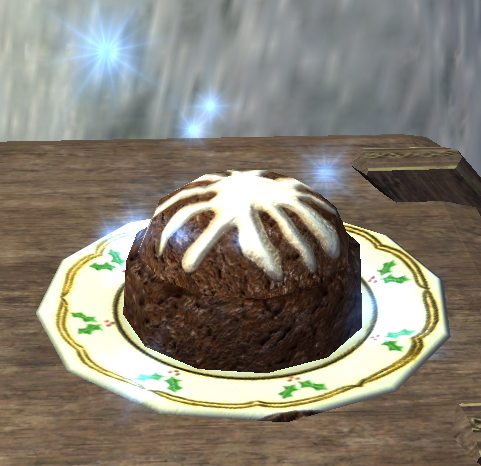 plate of figgy pudding