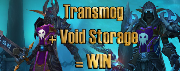 Transmog your gear without withdrawing it from void storage!