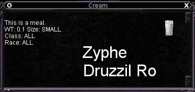 Cream Items Everquest Zam