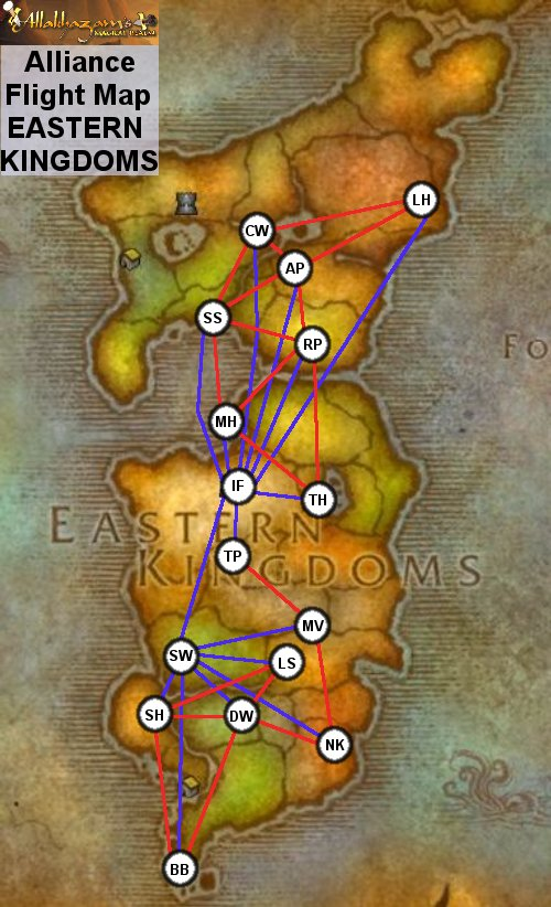 WoW Eastern Kingdoms Map