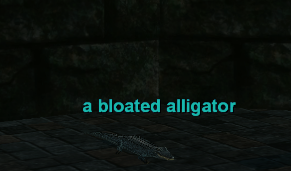 a bloated alligator