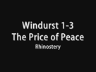 The Price of Peace