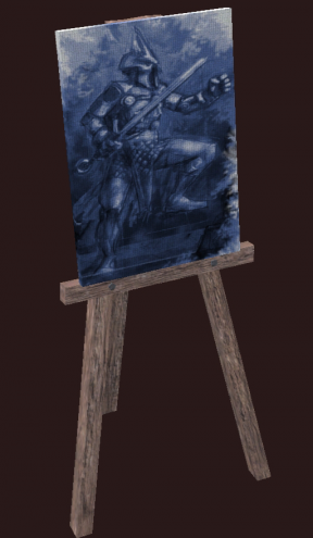 A Wooden Easel With Painting Final Fantasy Xiv Ffxiv Ff14 Zam