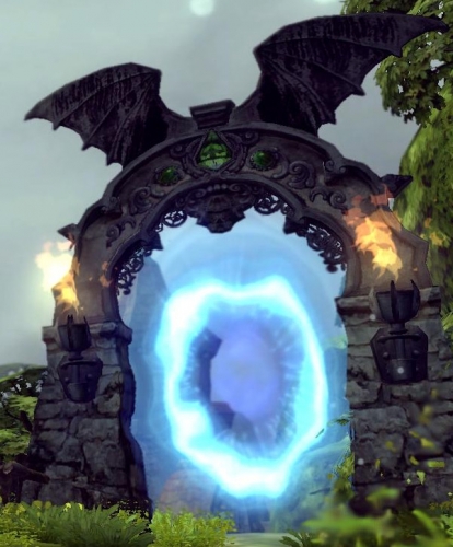 Portal into a Town from a Field