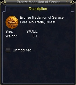 Bronze Medallion of Service :: Items :: EverQuest :: ZAM