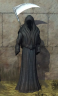 a bodiless robe wielding a scythe