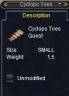 Thumbnail of Cyclops Toes item window 2017