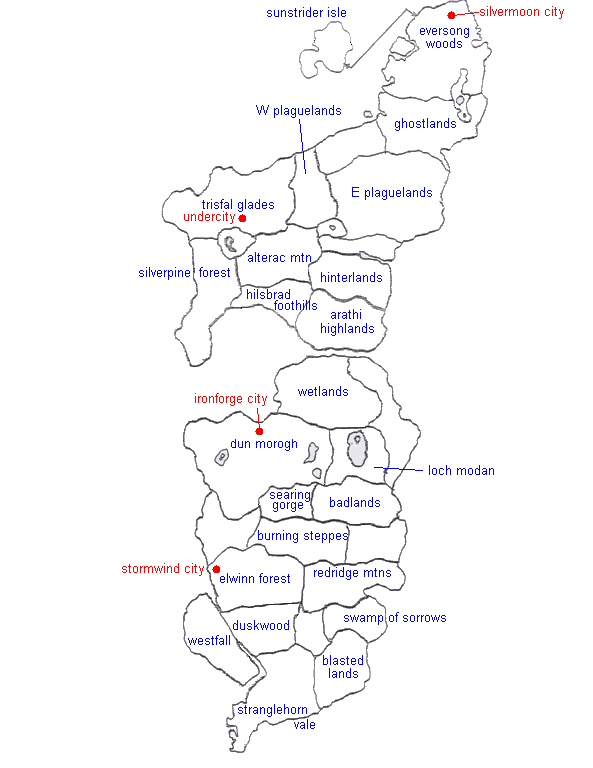 Eastern Kingdoms outline map