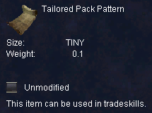 Tailored Pack Pattern :: Items :: EverQuest :: ZAM