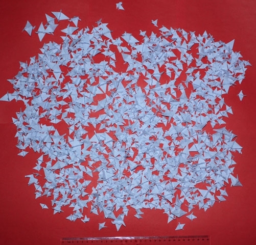 1000 Paper Cranes, From 1cm - 3cm long