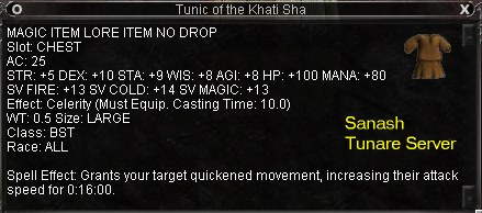 Tunic Of The Khati Sha Items Everquest Zam