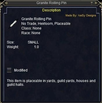 Granite Rolling Pin :: Items :: EverQuest :: ZAM