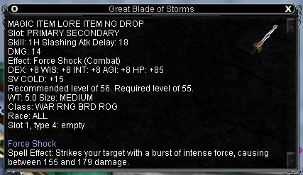where do i find my stormblade in eternium