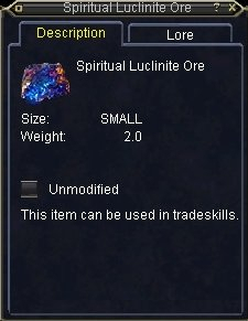 Spiritual Luclinite Ore :: Items :: EverQuest :: ZAM