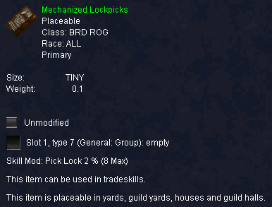 Mechanized Lockpicks :: Items :: EverQuest :: ZAM