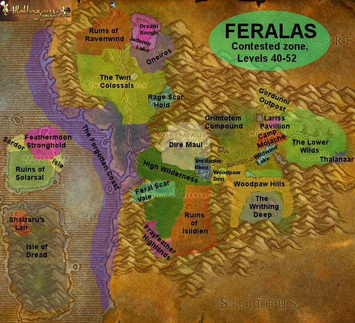wow how to travel to feralas