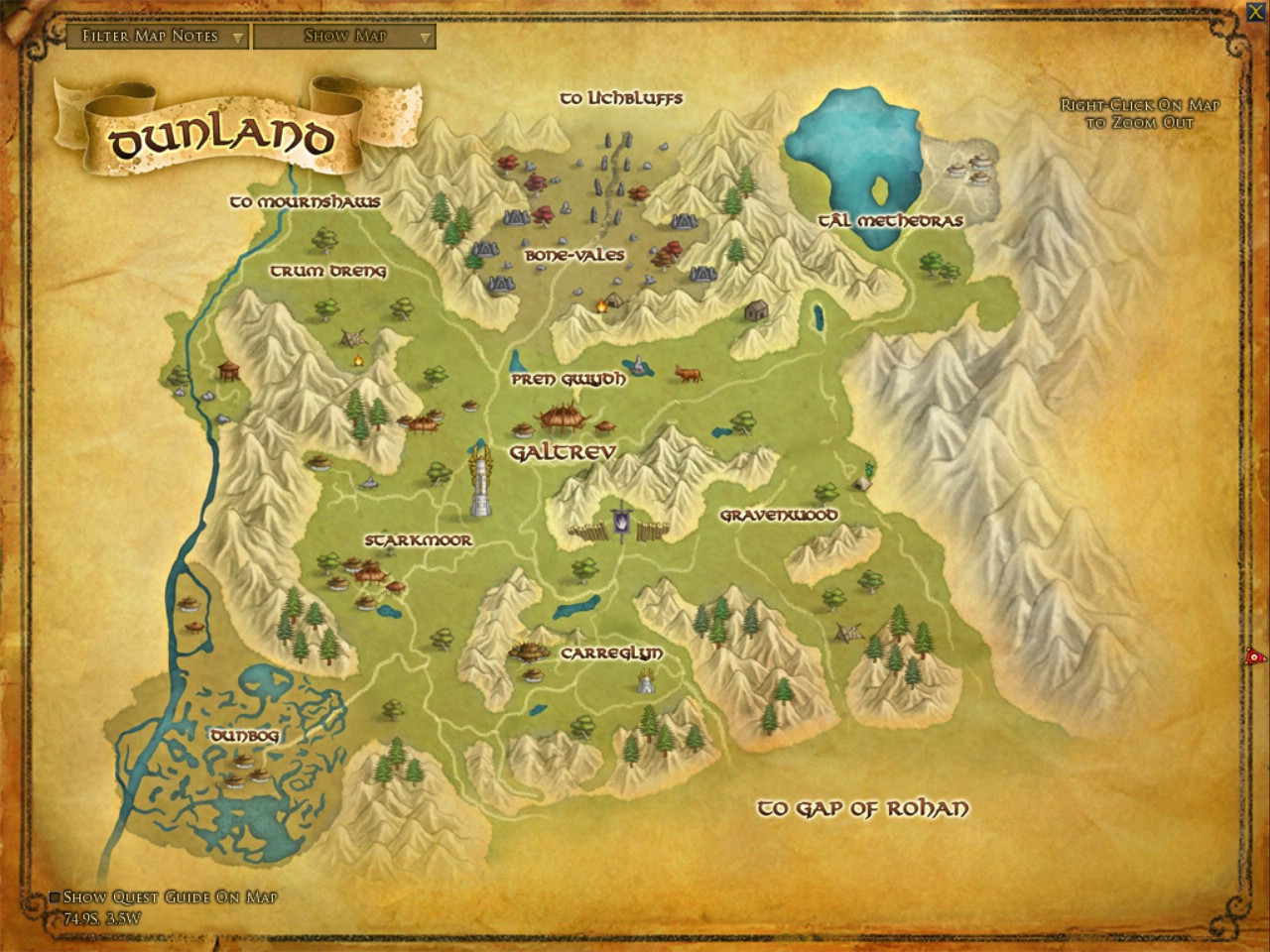 Instructions in the Map :: Quests :: Lord of the Rings Online :: ZAM