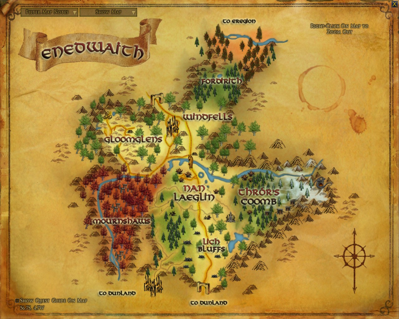 Instructions in the Map :: Quests :: Lord of the Rings Online :: ZAM