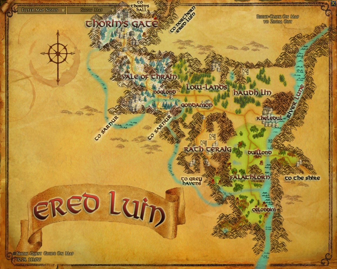 Instructions in the Map :: Quests :: Lord of the Rings Online :: ZAM